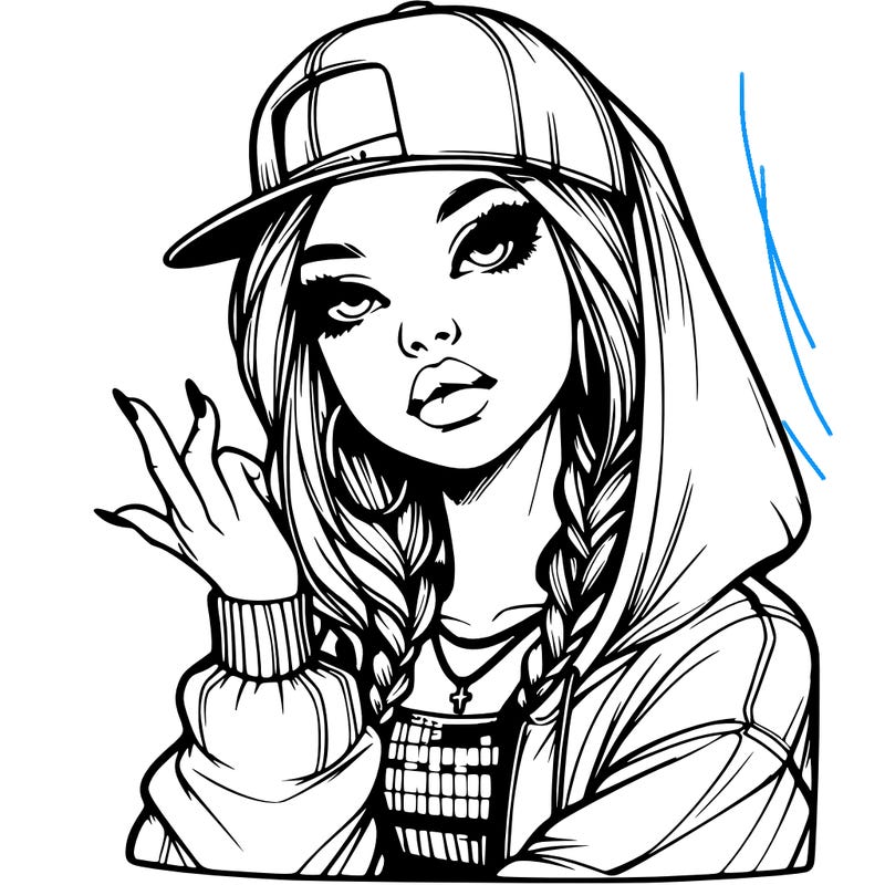 realistic hip hop girl