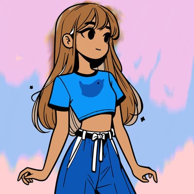 girl in a cute crop top