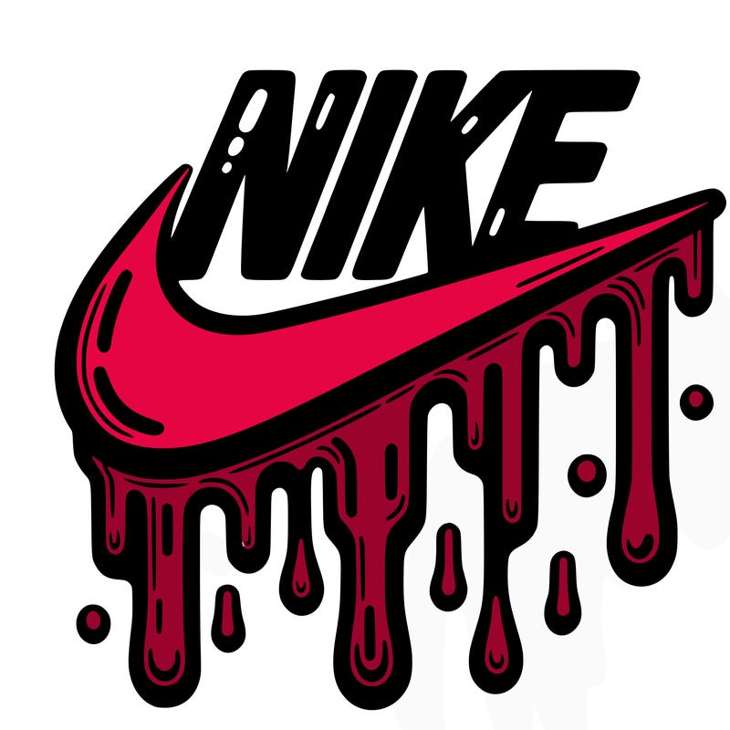 dripping nike logo