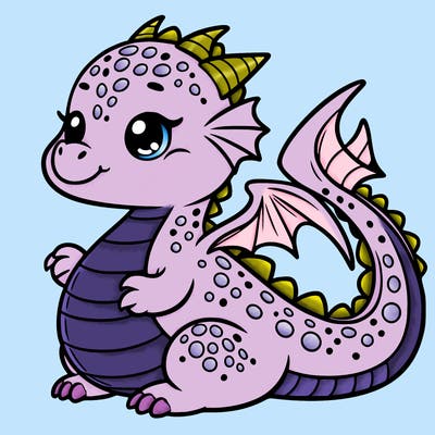 an absolutely cute and pretty dragon