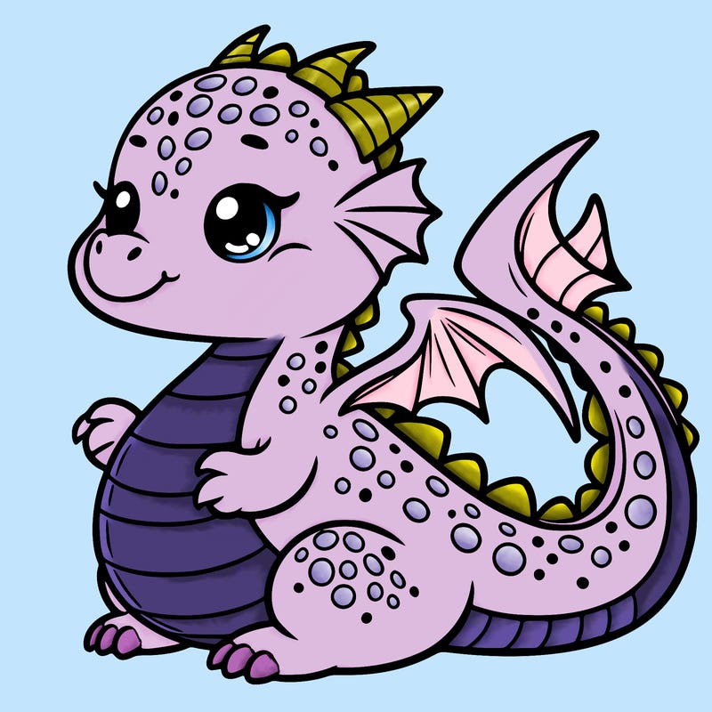 an absolutely cute and pretty dragon