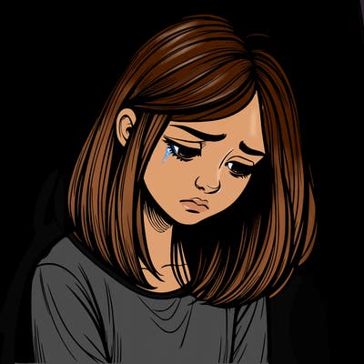realistic sad girl
