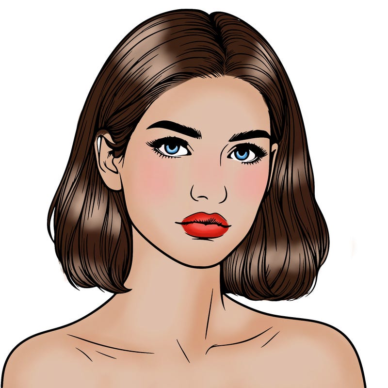 realistic portrait of woman