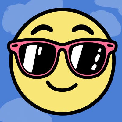 emoji with sunglasses