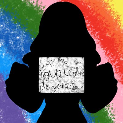 girl holding a blank sign in a long sleeve crop top