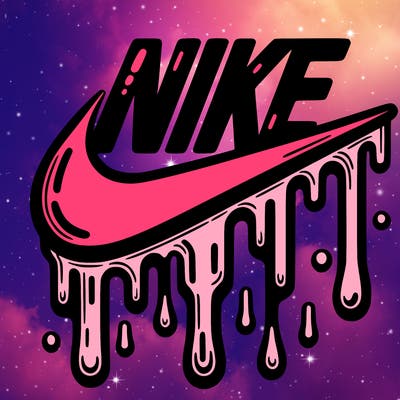 dripping nike logo