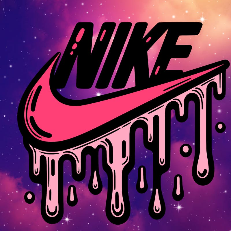 dripping nike logo
