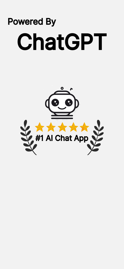 ChatBot Pro - Writer Assistant - ChatBot Pro promotional screen powered by ChatGPT and rated as the top AI chat app with five stars