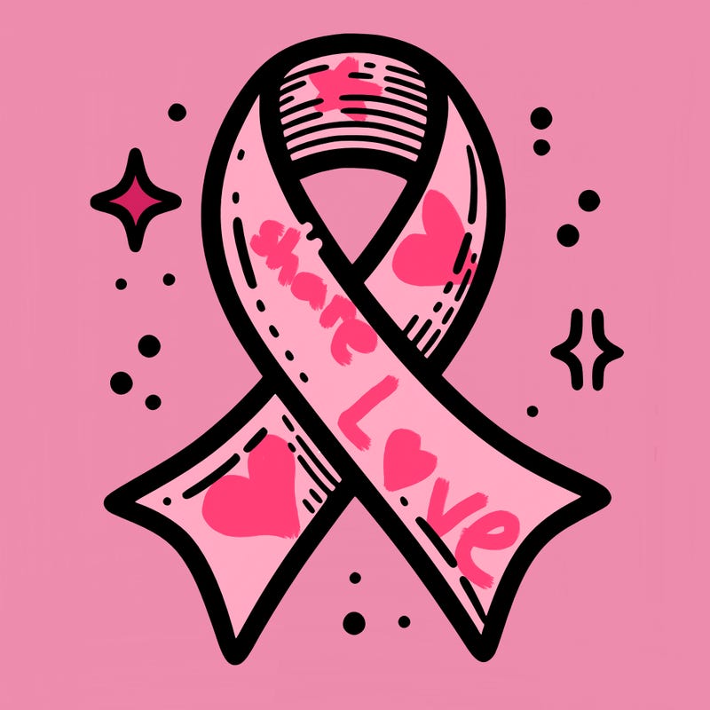 ribbon symbol of national breast cancer awareness month
