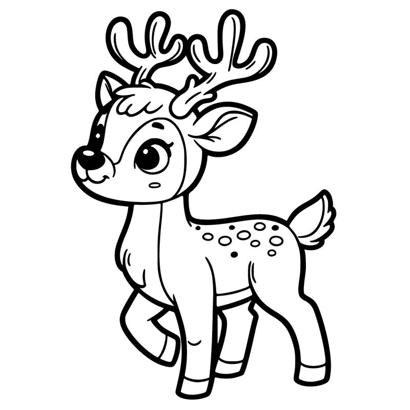 cartoon reindeer