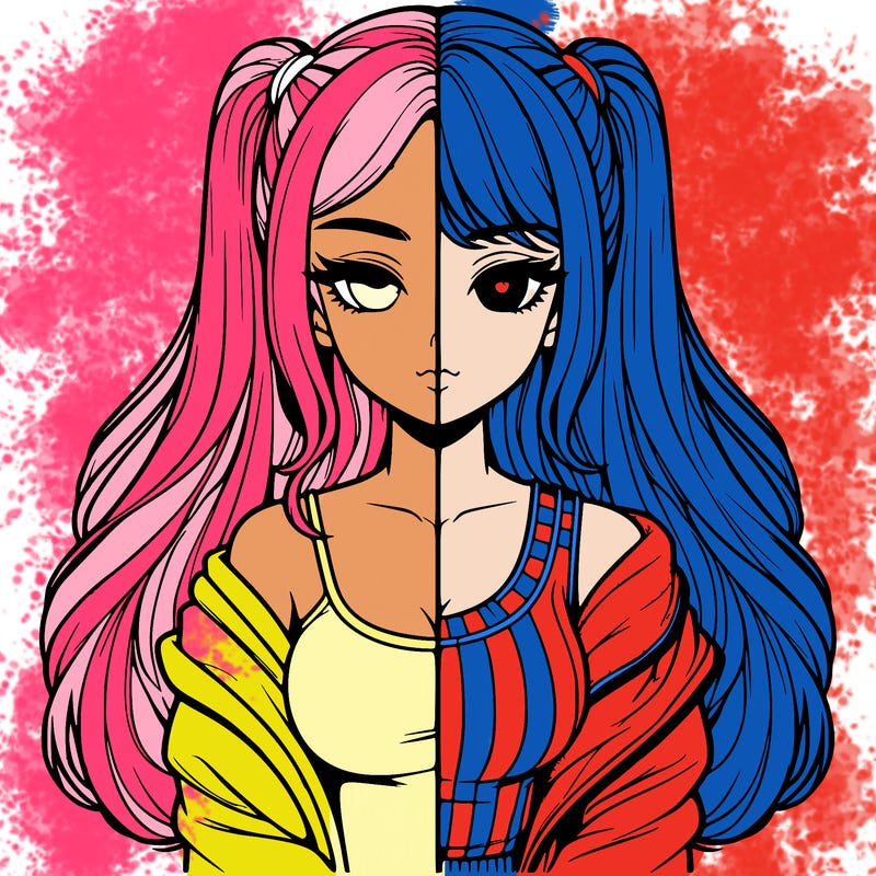 realistic girl split