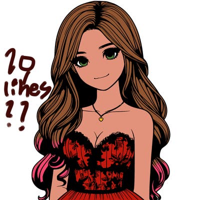 realistic girl with long hair and pretty prom dress