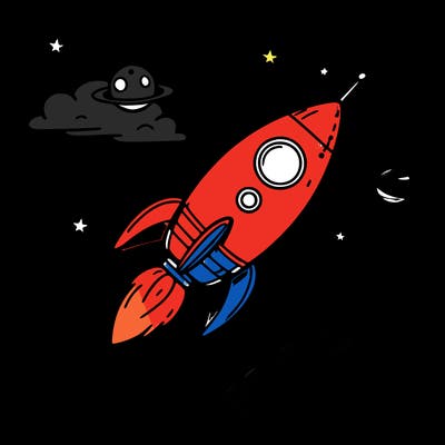 rocket in space