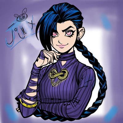 jinx from arcane realistic