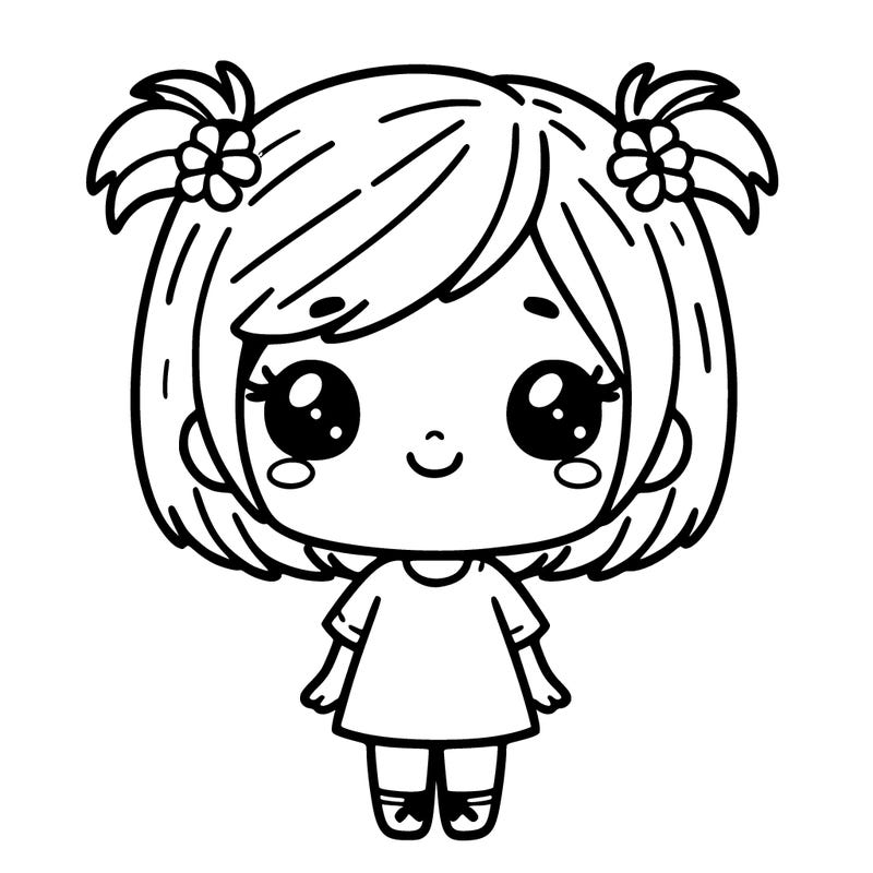 cute little girl with short hair