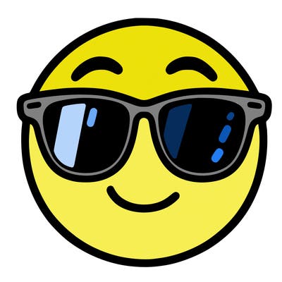 emoji with sunglasses
