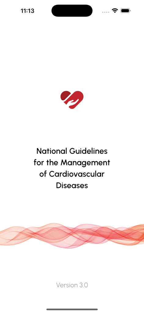 AkomaCare - AkomaCare app welcome screen featuring the heart logo and national guidelines for cardiovascular disease management text