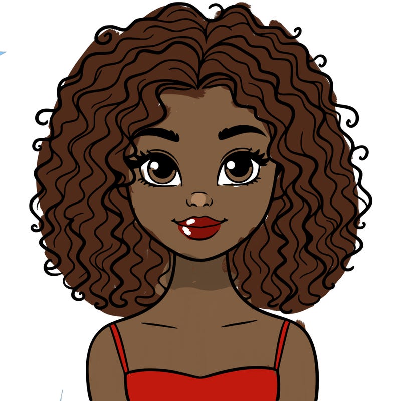 woman with curly hair