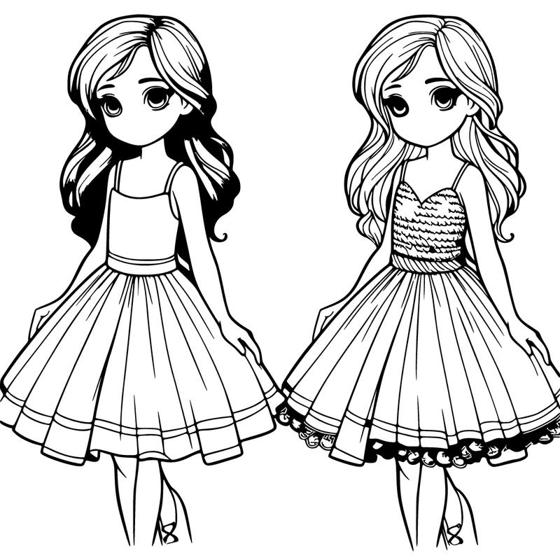 girl in a dress realistic