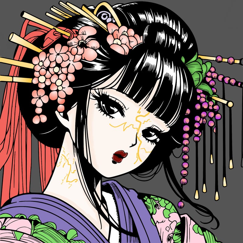 manga geisha detail