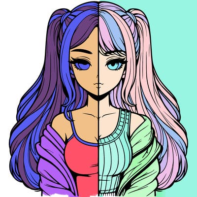 realistic girl split