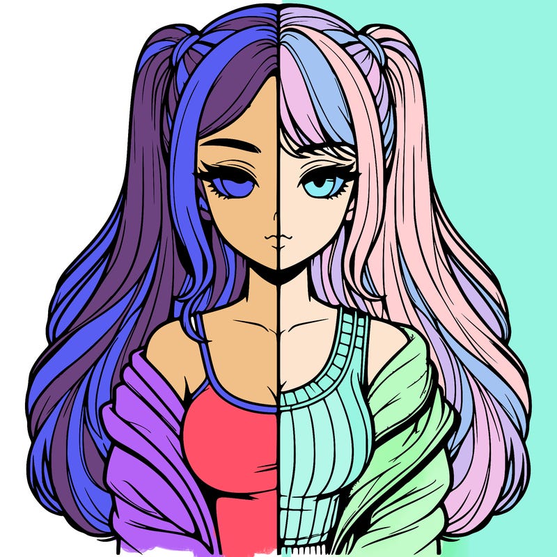 realistic girl split