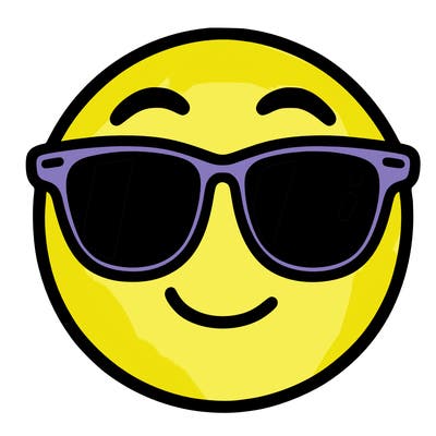 emoji with sunglasses