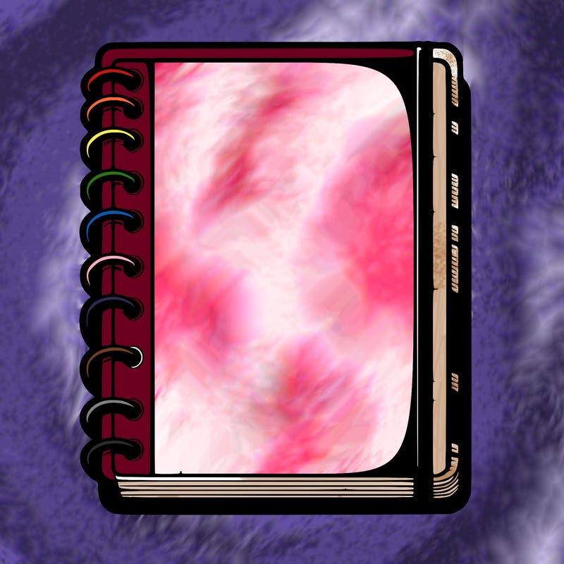 blank, realistic notebook