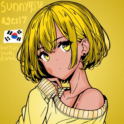 cool anime girl with short hair