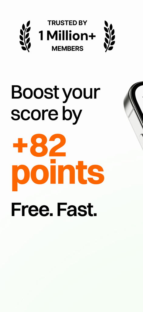 Build & Fix Credit: Dovly AI - Promotional graphic for Dovly AI stating an average credit score boost of 82 points and trusted by over 1 million members