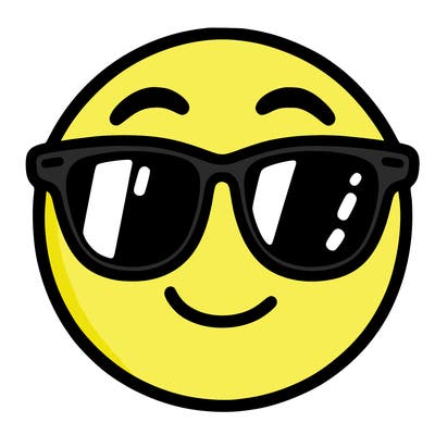emoji with sunglasses