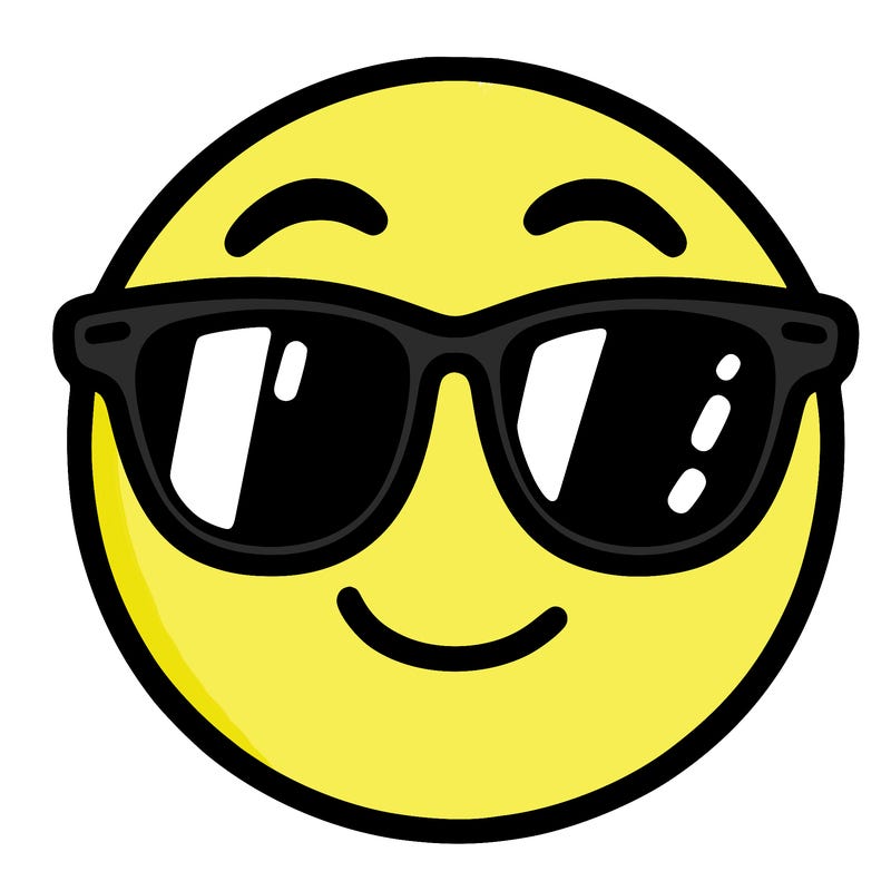 emoji with sunglasses
