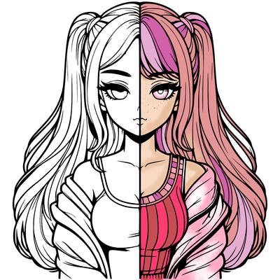 realistic girl split