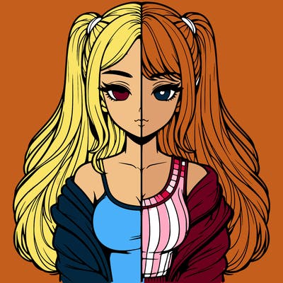 realistic girl split