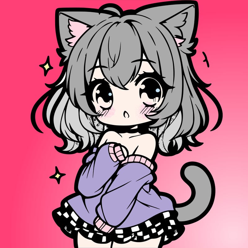 cute anime cat girl