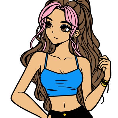 girl in crop top