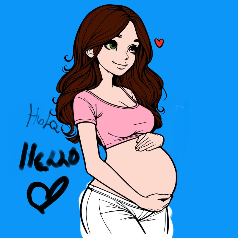 realistic pregnant girl