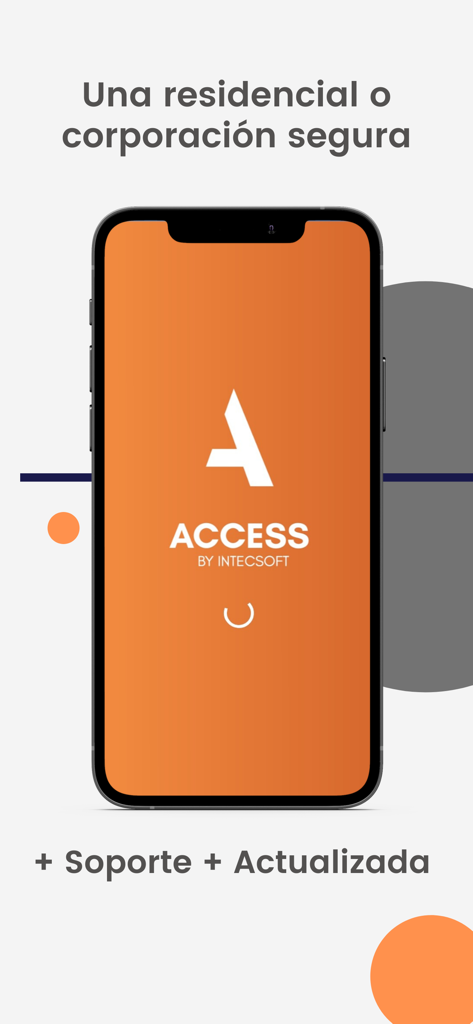 Tela de carregamento do aplicativo Access by Intecsoft para segurança residencial e corporativa