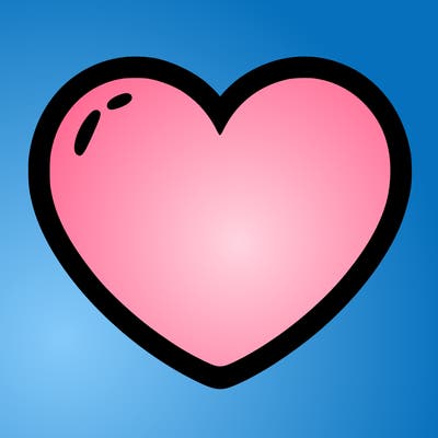 a blank heart