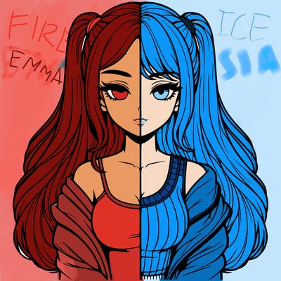 realistic girl split