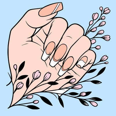 nails with french tip