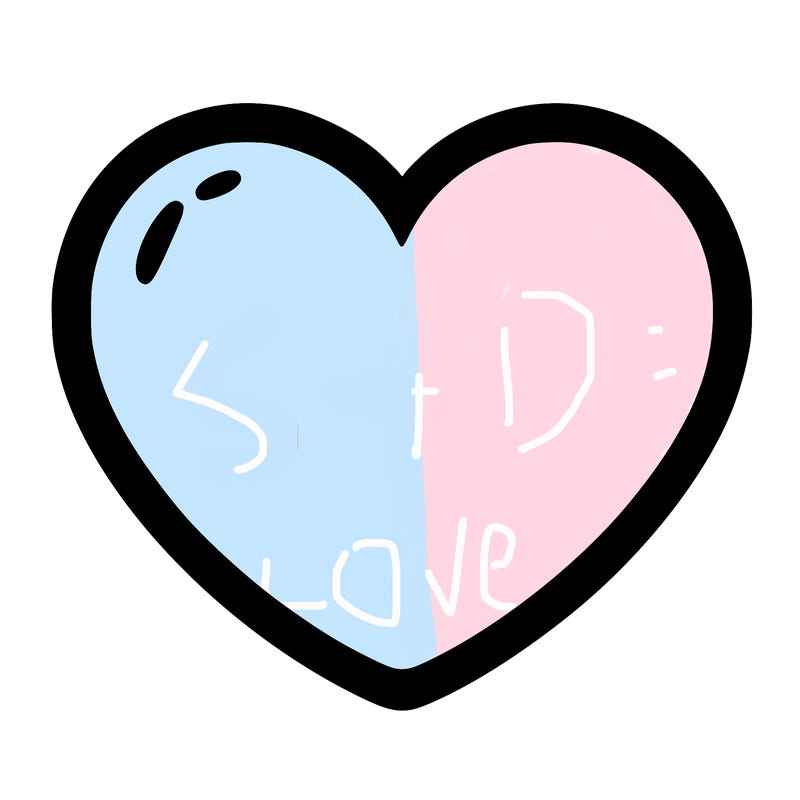 a blank heart