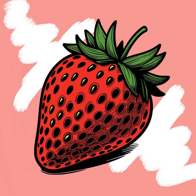 realstic strawberry