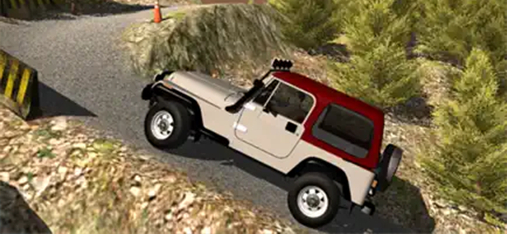 Un jeep 4x4 subiendo por un empinado sendero de montaña en Mountain Climb 4x4