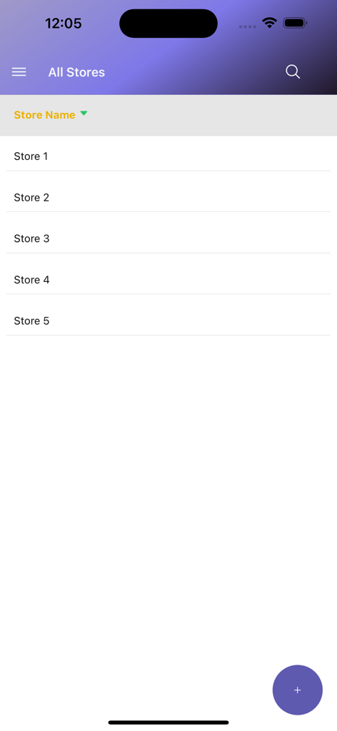 Ez POS - Online Cashier App - The Ez POS app interface showing the All Stores dashboard with a list of multiple managed business locations
