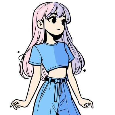 girl in a cute crop top