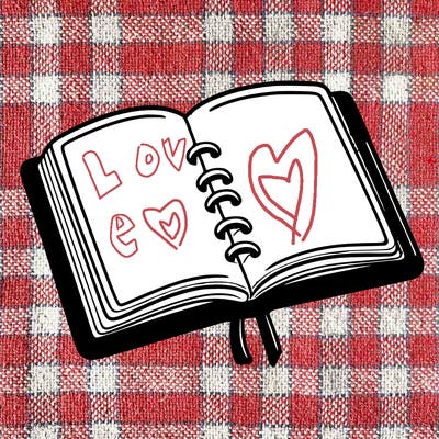 open note book blank