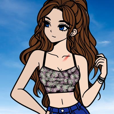 girl in crop top