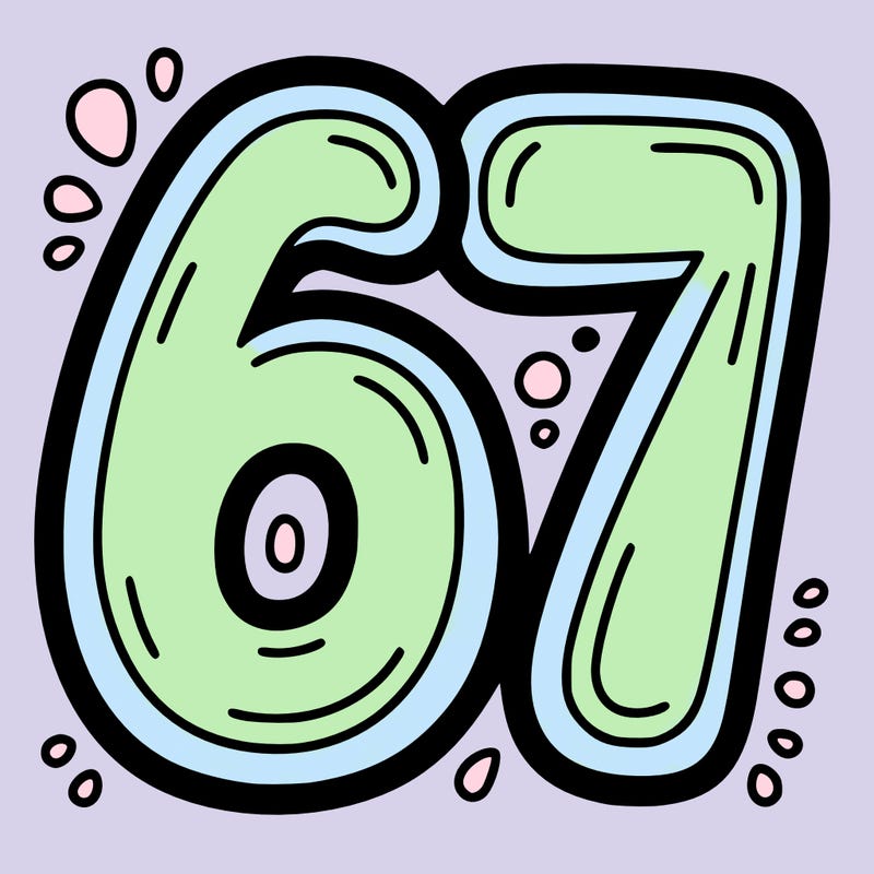 the number 67