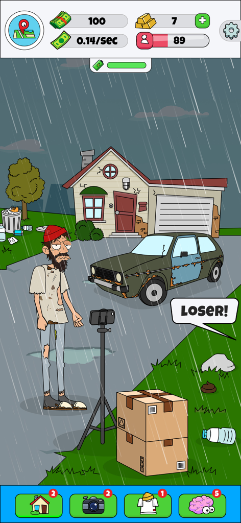 Lamar - Idle Vlogger - Lamar starting his vlogging career in front of a rundown house in the rain